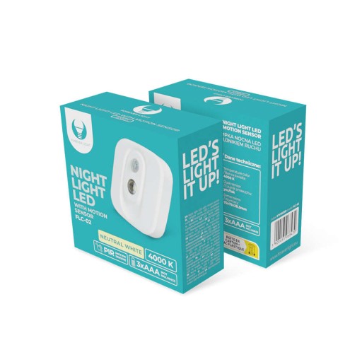 FLC-02 LED nočná lampa s PIR pohybovým senzorom 3xAAA Forever Light