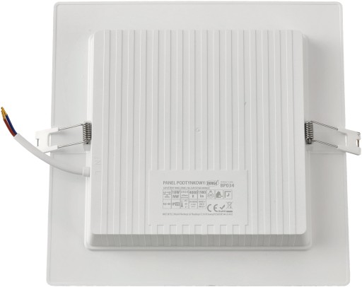 LED stropné svietidlo, zapustené, zapustené, 18W, 1980lm, 4000K, štvorcové