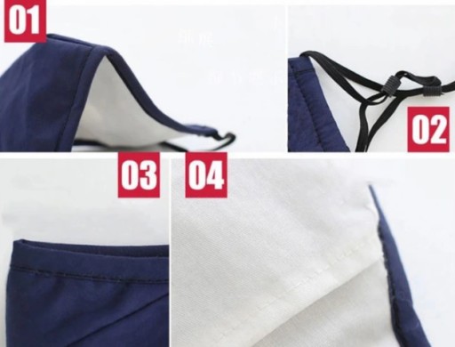 Maska ANTI SMOG MASK s ventilom + HEPA PM2,5 FILTER NAVY BLUE