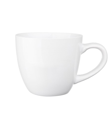 KERAMICKÁ ŠÁLKA, BIELA 250 ML, NA KÁVU, ČAJ
