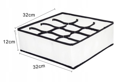 ORGANIZÁTOR ZÁSUVKY S 12 PRIHRADKAMI 32x12x32 cm BIELA