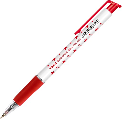 Toma 069 Stars guľôčkové pero automatické červené