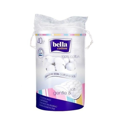 Bella Embossed oválne kozmetické tampóny 40 ks.