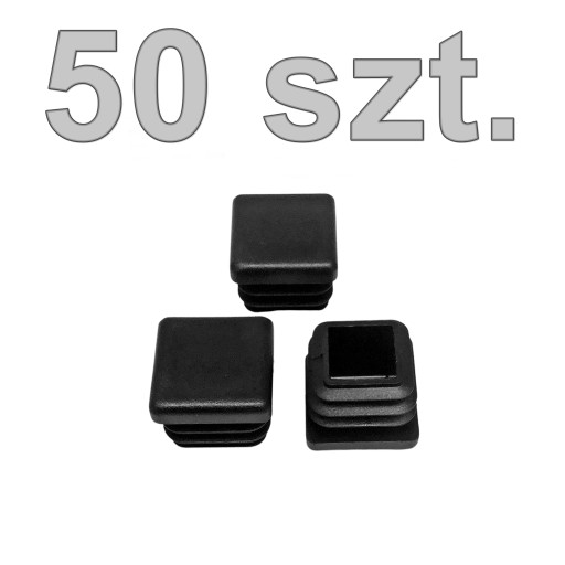 Profilové krytky 15x15mm čierne - 50 ks.