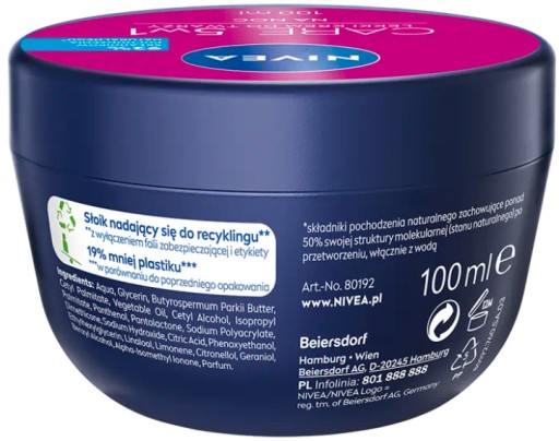 Nivea CARE 5v1 hydratačný ľahký pleťový krém na noc 100 ml