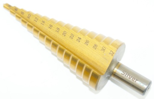 4-32 mm KUŽEĽOVÝ VŔTAK DO KOVU, KROK HSS, TITÁNOVÝ VIANOČNÝ STROMČEK S0322/1