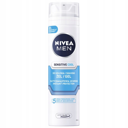 Nivea Men Sensitive Cool Gel gél na holenie 200 ml