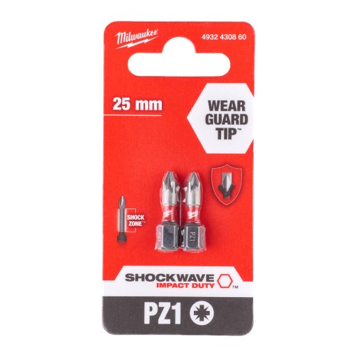 MILWAUKEE SHOCKWAVE BIT PZ1 25mm 2ks.