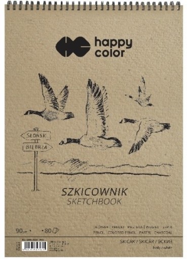 Happy Color špirálový skicár 90g 80 listov A6