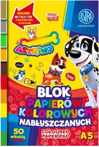 Blok farebných lesklých papierov ASTRINO A5