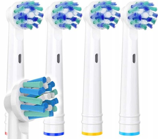 4x NÁHRADNÉ HLAVY KEFEK KRÍŽOVÝ BIELY PRE ORAL-B