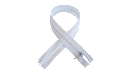 KRYTÝ Zips, NEODDELITEĽNÁ SIEŤ #3 35cm Biela