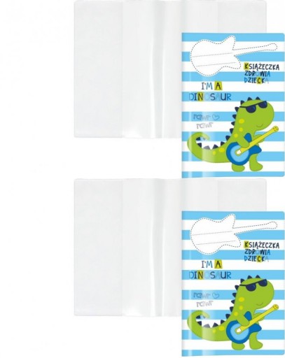 Obal na detskú zdravotnú knižku Dino Biurfol x2