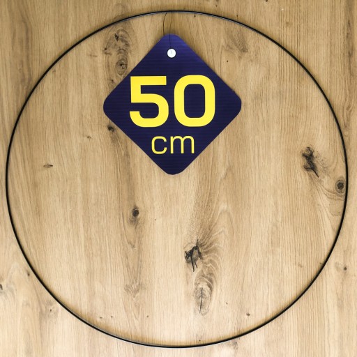 Kovový prsteň ČIERNA na lapače snov, 50 cm
