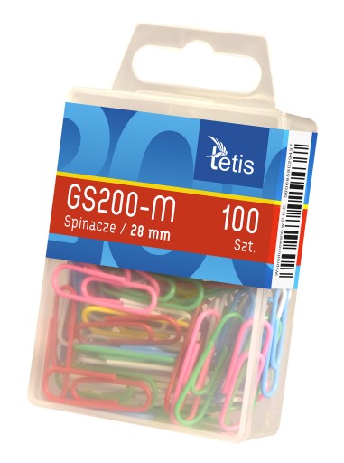 Farebné kancelárske klipy Tetis Gs200