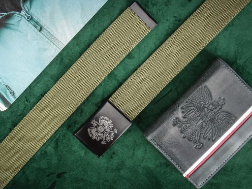 Pánsky opasok na nohavice POLISH Eagle khaki široký