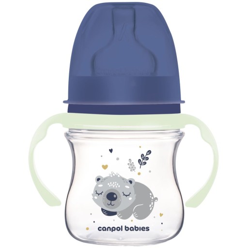 CANPOL ANTI-KOLICKÁ FĽAŠA 120ML cumlík 0m+ SVIETE V TME NA RÚČACH