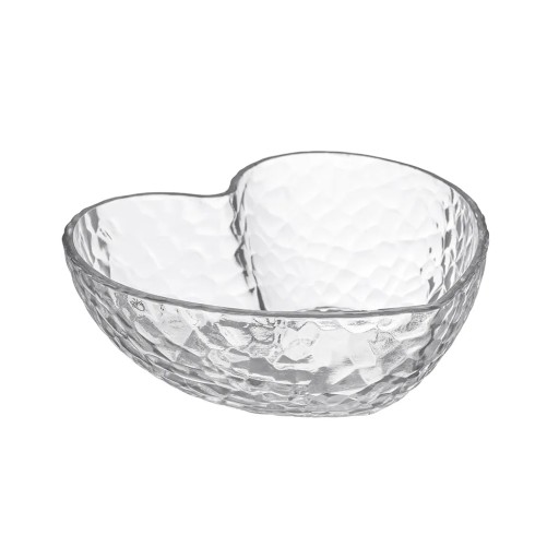 Sklenená srdcová misa, šalátová misa na občerstvenie Altom Design 11,8 cm 220 ml