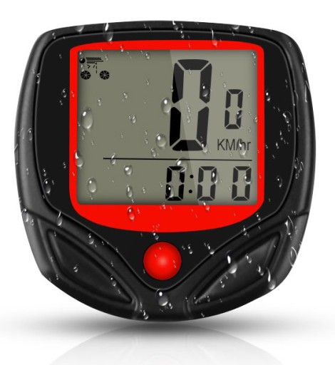 VODEODOLNÝ BICYKLOVÝ POČÍTADLO LCD RÝCHLOMER HODINY RÝCHLOSŤ MÍLE