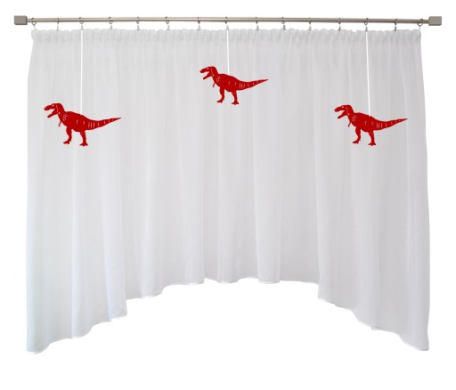 Dekoračný prívesok, prelamovaná dekorácia, červený dinosaurus