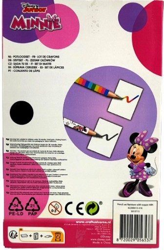 MICKEY MINNIE MOUSE SADA ŠKOLSKÝCH CERÚZ!! 5 KUSOV 2 GRAFIT + 3 DÚHA