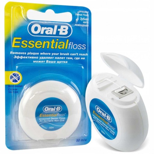 ORAL-B Essential Floss BEZVOSKOVANÁ ZUBNÁ NITE mätová 50m