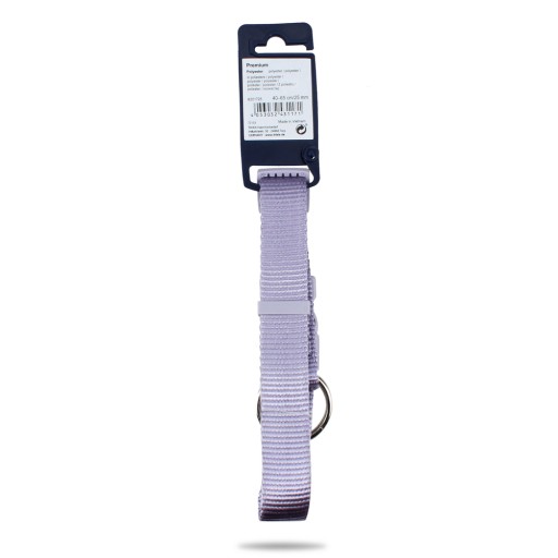 Prémiový obojok, pes, svetlá lila, S–M: 30–45 cm/15 mm
