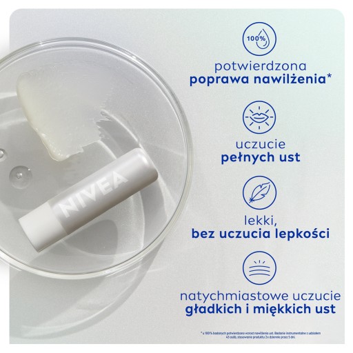 NIVEA Hyaluron Moisture Plus Balzam na pery Transparent 4,8 g