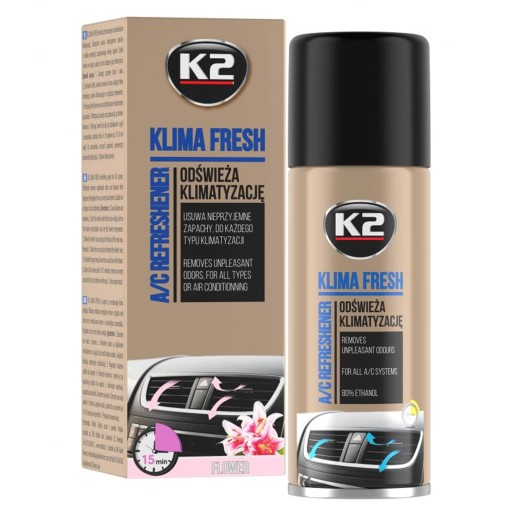 K2 Klima Fresh Osviežovač klimatizácie Vôňa kvetov 150 ml