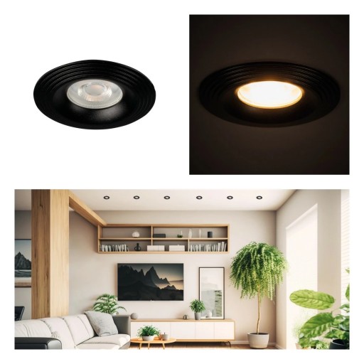 Kanlux LED stropný ozdobný krúžok 10W GU10 LIGLO DSO Čierny