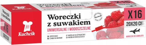 Sáčky na zips, vrecká na mrazené potraviny, 20x20, 16 kusov