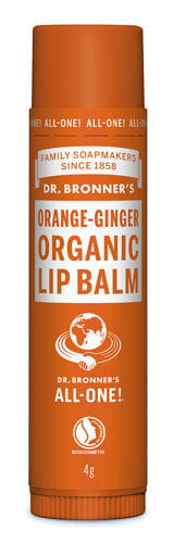 DR. Bronner's Lip Balm Orange Ginger 4 g