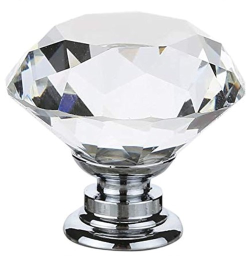 Nábytkový gombík CRYSTAL, briliant, 30 mm