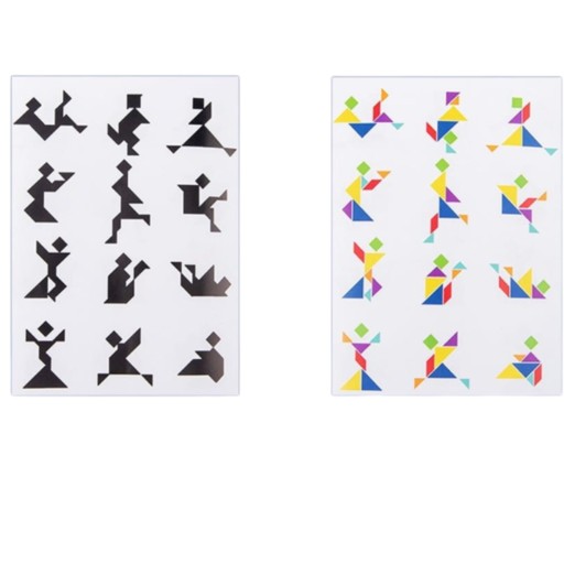 TANGRAMOVÉ MAGNETICKÉ BLOKY DREVENÉ PUZZZLE XL