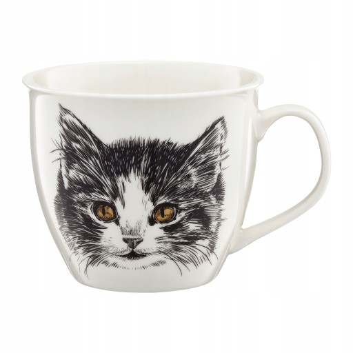 HRNEK NA KÁVU ČAJ KAKAK VEĽKÁ MAČKA ZVIERATÁ PORCELÁN 550 ML + ZADARMO