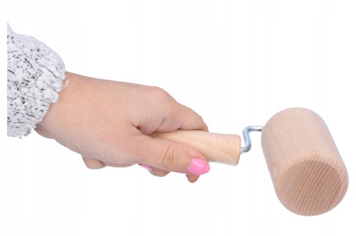 Malý valček na pizzu, otočný plech na pečenie, s drevenou rukoväťou, 17 cm
