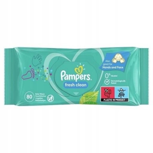 PAMPERS VLHČENÉ Utierky 80 ks FRESH CLEAN