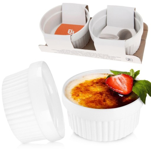 2x TEPLOTOLNÝ ramekin, miska, miska, miska na pečenie suflé dezertov
