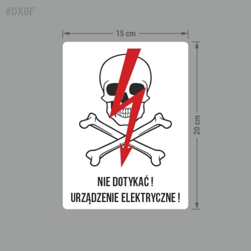 Nálepka Nedotýkať sa elektrického zariadenia 15x20