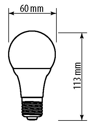 E27 LED žiarovka 9,5W NEUTRAL 4000K 900lm 83mA