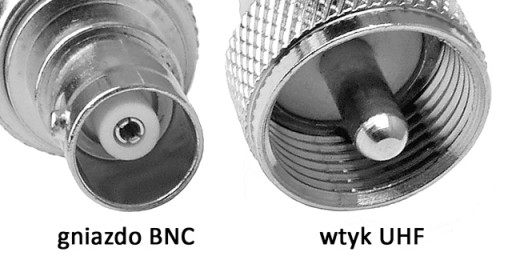 RF anténny adaptér BNC/gn-UHF/UC1/wt 50Ohm