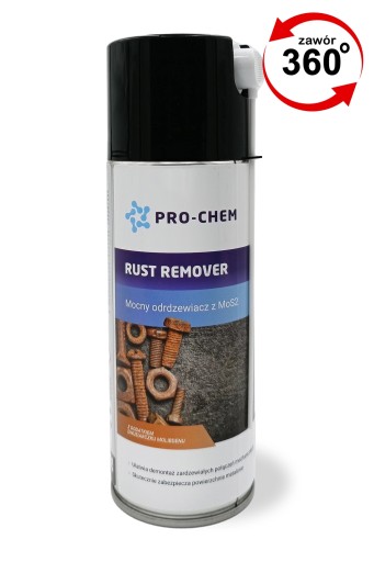 ODSTRAŇOVAČ HRDZE NEUTRALIZÁTOR HRDZIE PENETRÁTOR NA ODSTRAŇOVANIE HRDZE s MoS2 PRO-CHEM