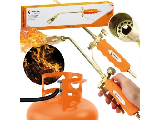 Plynový horák na opaľovanie, spájkovanie striech, 450mm. s tryskovým ventilom 40kW