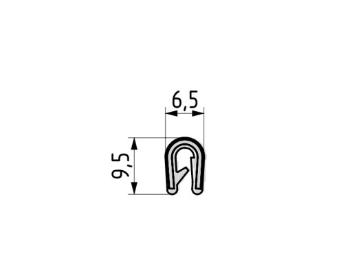 okrajové tesnenie 1,0-2,0mm 6,5x9,5