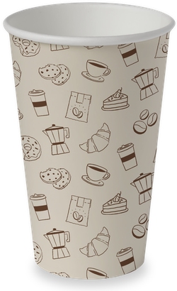 Hrnček 400 ml 50 ks. PAPIER Horúca káva 90mm