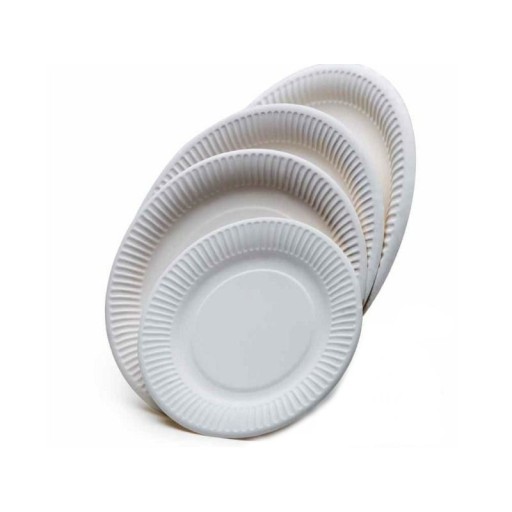 Biele dezertné taniere, 15 cm, 100 kusov