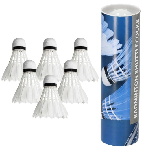 6x BADMINTONOVÉ PIEROVÉ Okenice RÚRA 6 KS SET BIELE Okenice