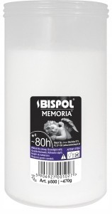 Vložka do sviečky parafínová BISPOL P500 80H 1 ks.