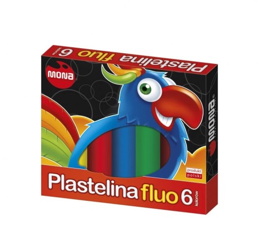 Plastelína 6 farieb fluo Mona