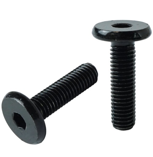 10x skrutka M8 x 30 mm plochá imbusová hlava, nábytková skrutka, metrická čierna